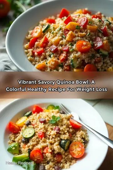 Vibrant Savory Quinoa Bowl: A Colorful Healthy Recipe for Weight Loss
