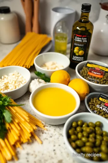 Zesty Lemon-Caper Pasta ingredients