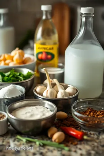 Zesty Pickled Garlic Cloves ingredients