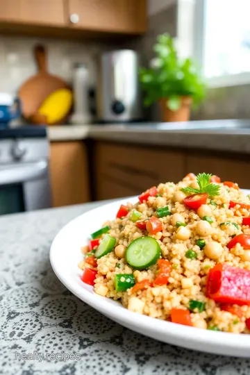 Zesty Quinoa & Chickpea Salad with Lemon-Tahini Dressing steps
