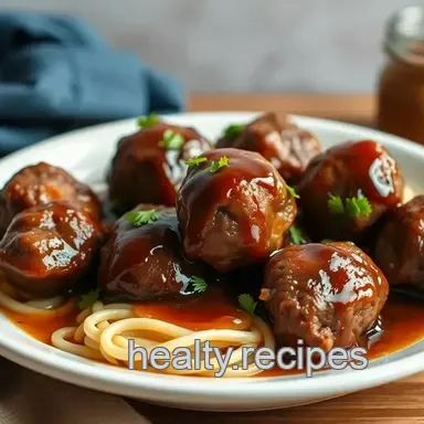Bake Beef Meatballs in Honey Soy Glaze
