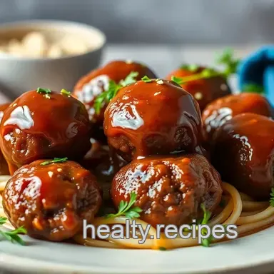 Baked Beef Meatballs with Quick Glaze