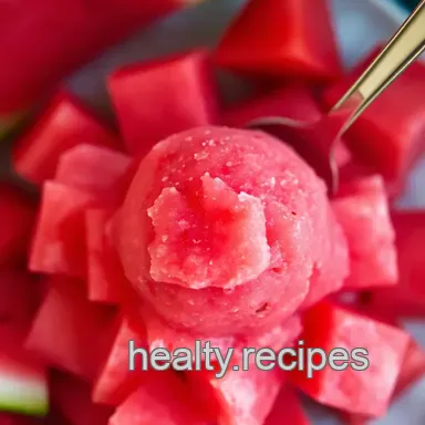 Chilled Watermelon Bliss: Easy Frozen Watermelon Sorbet Recipe Recipe Card