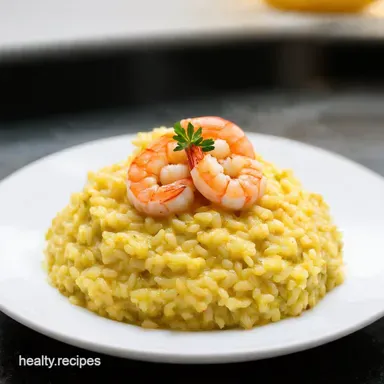 Creamy Dreamy shrimp risotto recipe: Fit for Royalty! Recipe Card