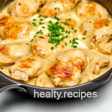 Delicious, Low Carb Low Sodium Creamy Garlic Chicken Skillet Recipe Recipe Card