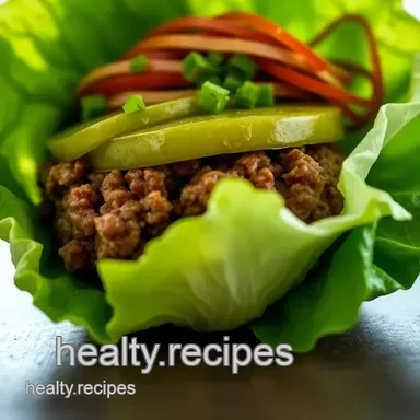 Crisp & Juicy Lettuce Wrap Burger: My Family’s Low-Carb Lunch Favorite Recipe Card
