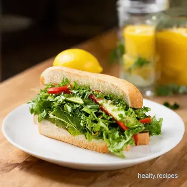 Deconstructed Subway Veggies Salad Easy LemonHerb Bliss Recipe Card