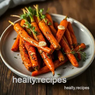 Deliciously Glazed Roasted Carrots with Garlic & Fresh Herbs presentation