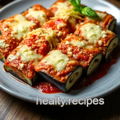 Eggplant Parmesan Rollatini Recipe: A Cheesy Twist! Recipe Card