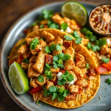 Fiesta Chicken Tostadas: Taste of Mexico! Recipe Card