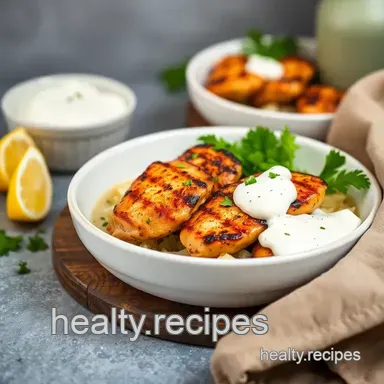 How to Create Delicious Grilled Chicken Bowls with Tzatziki Sauce Recipe Card