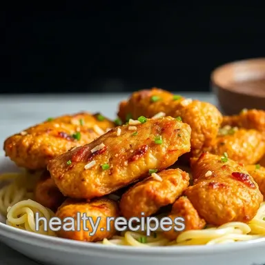 Golden Garlic Pan-Fried Chicken presentation