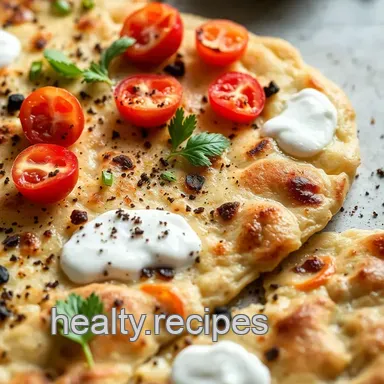 Greek Yogurt Flatbread presentation