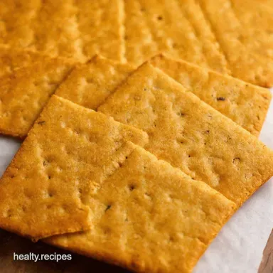 Guilt-Free Low Calorie Crackers: Herb-Packed & Crispy! Recipe Card