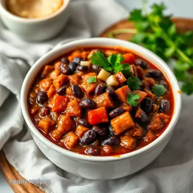 My Hearty & Healthy Black Bean Chili Recipe Recipe Card