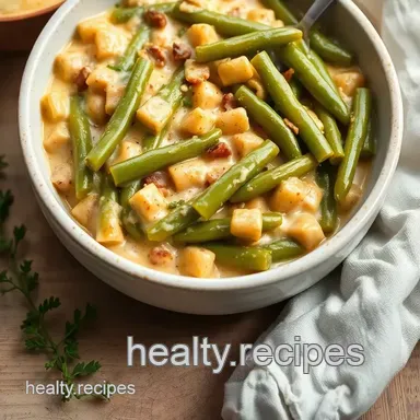 Secrets to Bake Green Beans Creamy Keto Casserole: My Family's Favorite! Recipe Card