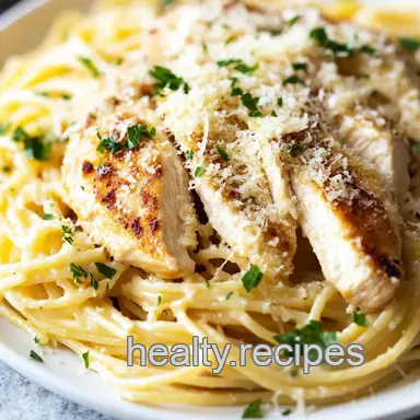 Lemon Chicken Pasta: Simple Garlic Parmesan Recipe Recipe Card