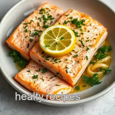 Lemon Herb Baked Salmon with Roasted Asparagus and Quinoa presentation