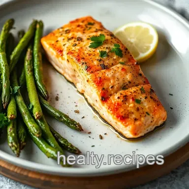 Mediterranean Baked Salmon with Lemon-Herb Crust presentation