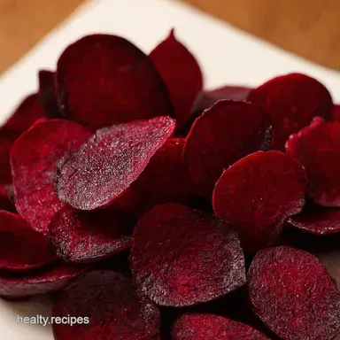 Crispy OvenBaked Beet Chips Easy Homemade Snack Recipe Card