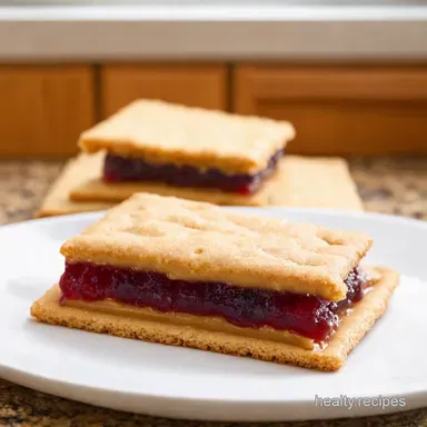 Elevated PBJ Homemade Peanut Butter and Jelly Crackers Recipe Card
