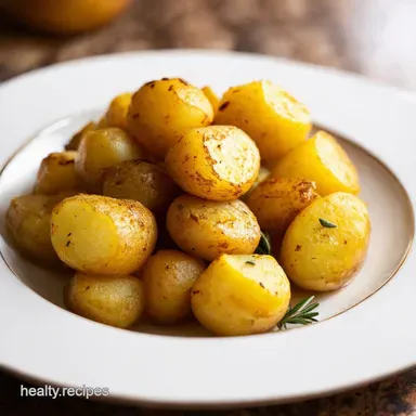 Rosemary Garlic Roasted Yellow Potatoes Proper Pub Grub at Home Recipe Card