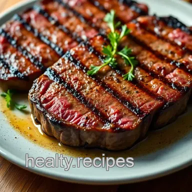 Perfectly Grilled Prime New York Strip Steak presentation