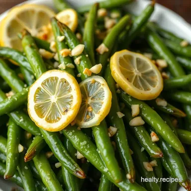Steamed Green Beans: Quick Lemon Garlic Side - Ready in Minutes! Recipe Card
