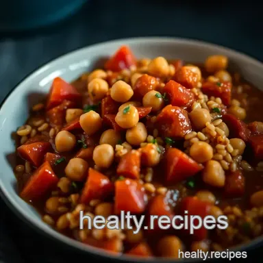 Protein-Packed High Protein Slow Cooker Meals: Chickpea & Quinoa Stew Recipe Card