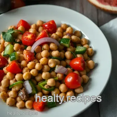 Easy Mediterranean Diet Recipes: Vibrant Chickpea Salad to Enjoy Recipe Card
