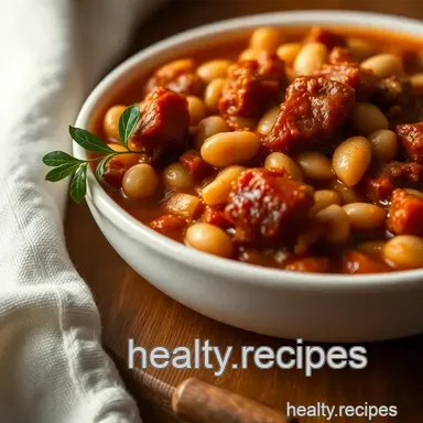 Smoky Chorizo & White Bean Stew: Proper Comfort Food! Recipe Card