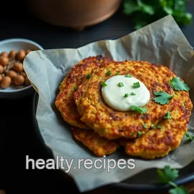 Easy Spiced Chickpea Fritters: Delicious Middle Eastern Appetizers Recipe Card