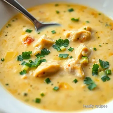 Creamy Chicken Poblano Soup: My Mexican Fiesta Recipe! Recipe Card