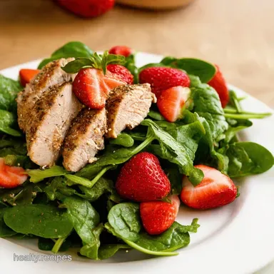 Strawberry Spinach Salad Grilled Chicken Poppy Seed Magic Recipe Card