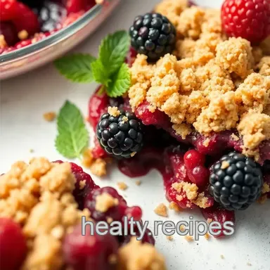 Sugar-Free Berry and Almond Crumble presentation
