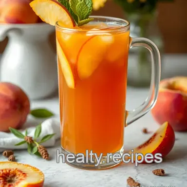 Sunshine peach tea: Brewed Perfection presentation