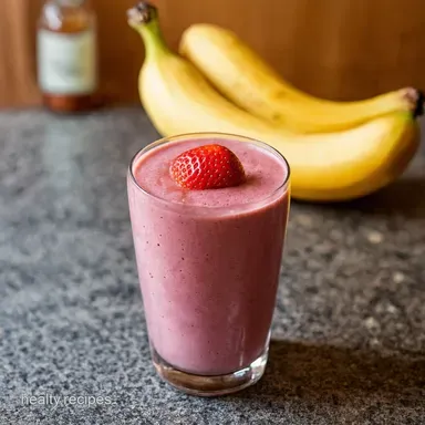 Elvis Favorite Strawberry Banana Smoothie Recipe with PB Recipe Card