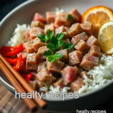 Refreshing Tuna Poke Bowl: The Perfect Tuna for Lunch Recipe Card