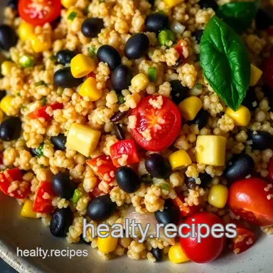 My Go-To Healthy Meals: Vibrant Quinoa and Black Bean Salad Recipe Recipe Card