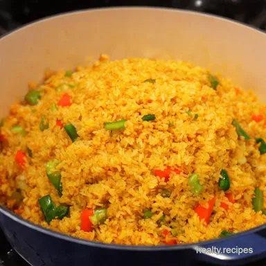 Vibrant Veggie Rice Easy Flavorful OnePot Wonder Recipe Card