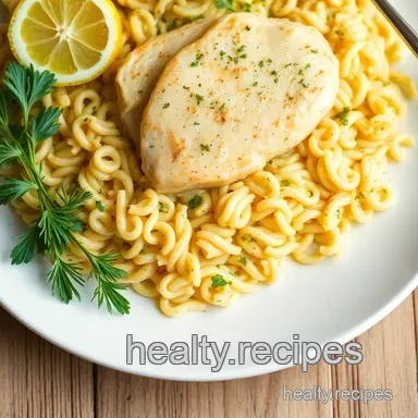 Zesty Lemon Chicken Orzo: Sunshine on a Plate! presentation