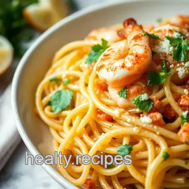 Low Calorie Pasta Delight: Zesty Shrimp Scampi Zoodles Recipe Card
