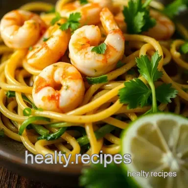 Zesty Shrimp & Zucchini healthy noodles: A Weeknight Win! Recipe Card
