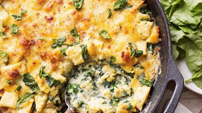 Cheesy Spinach & Artichoke Casserole