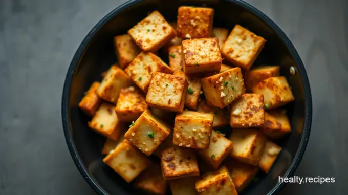 Crispy Maple Garlic Tofu Bites