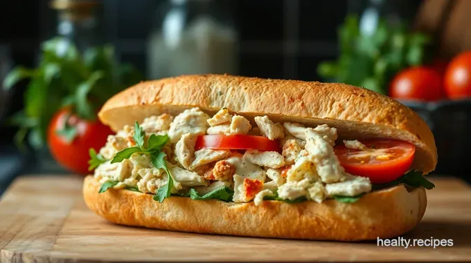 Juicy Rotisserie Chicken Sub with Herbed Mayo