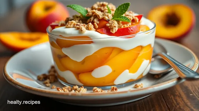 Delicious Greek Yogurt Peach Parfait