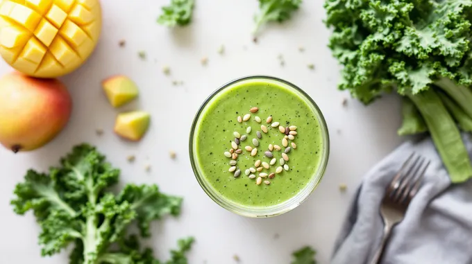 Mango Kale Green Smoothie Recipe