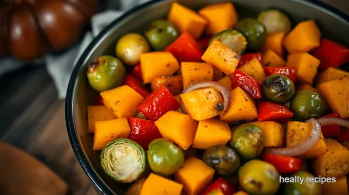 Roasted Autumn Squash & Vegetable Medley: A Cozy Colorful Dish