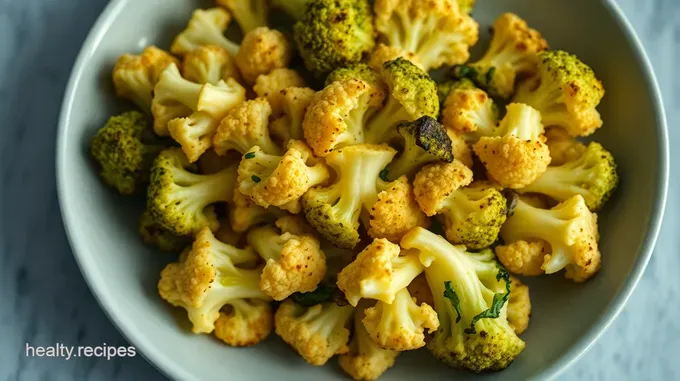 Roasted Romanesco Cauliflower with Garlic and Lemon